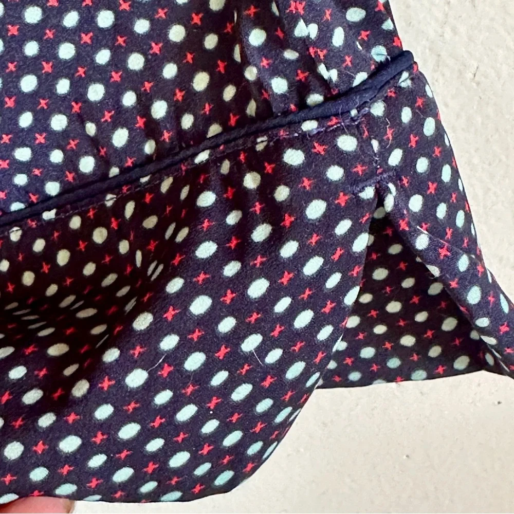 Aerie Silky Boho Pajama Bottoms M Navy Dot American Eagle